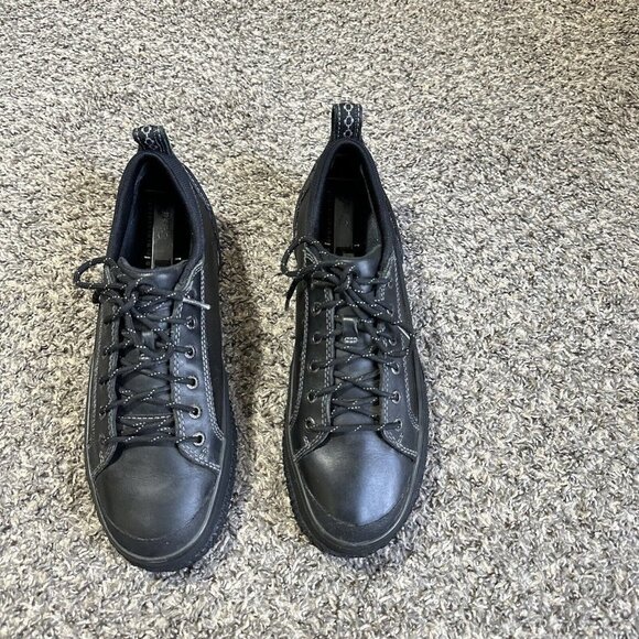 LL Bean Men's Black Leather Mountain Sneaker Shoes Size 10 Lace Up Hiking - Picture 11 of 11